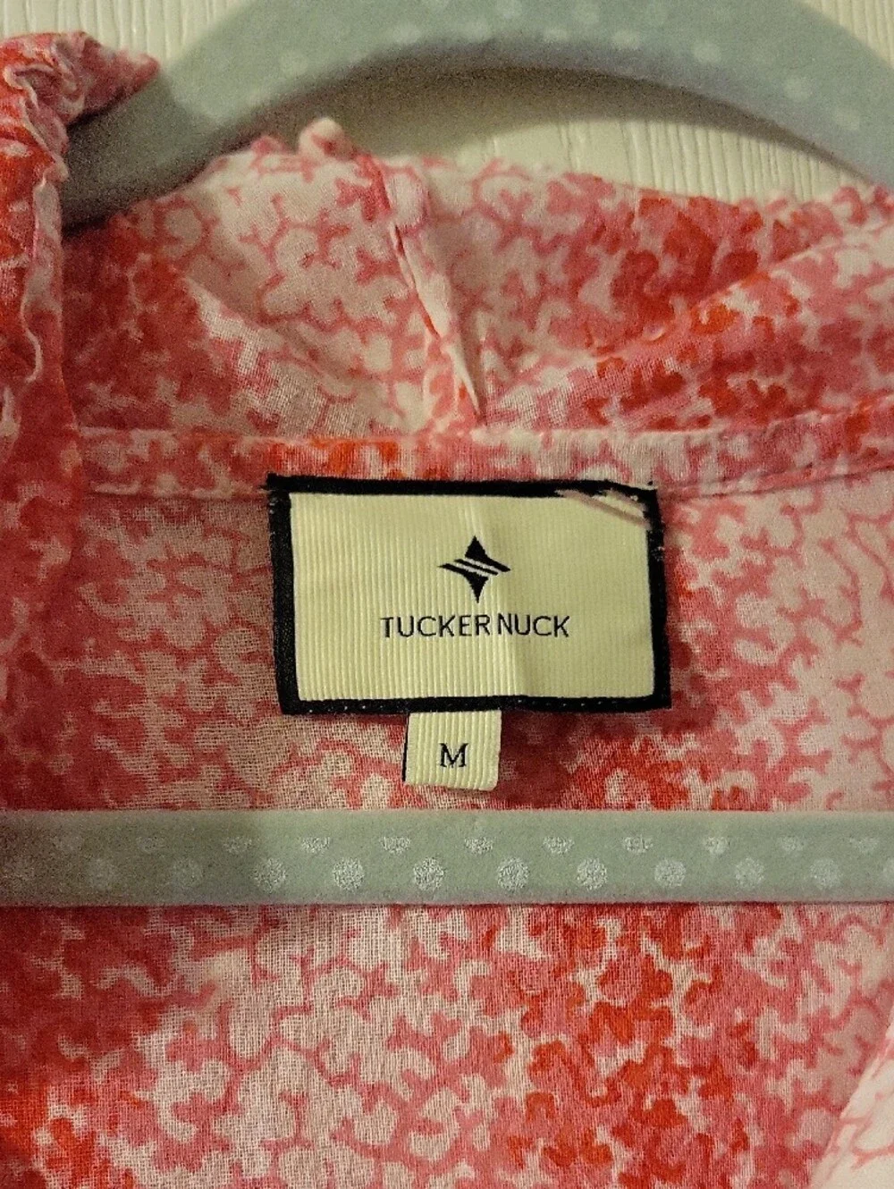 Tuckernuck Pink Printed Tie-Neck Hooded Beach Cover-up